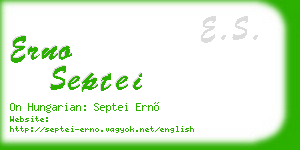 erno septei business card