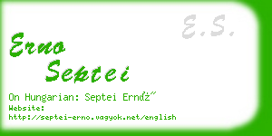 erno septei business card